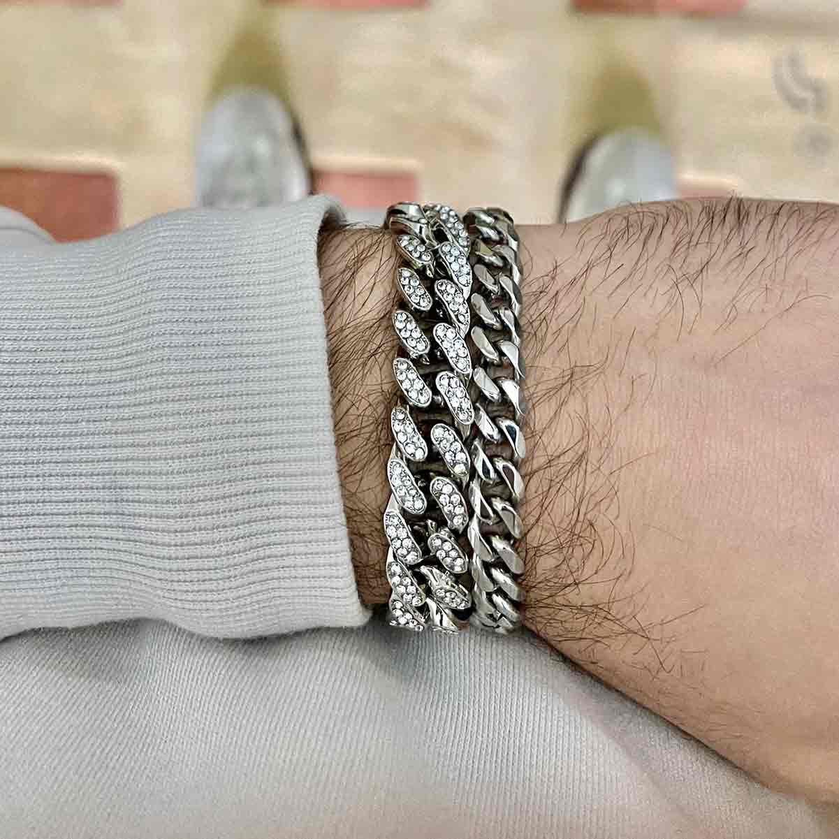 Micro Cuban Silver Bracelet 7MM Βραχιόλι από ανοξείδωτο ατσάλι 316L